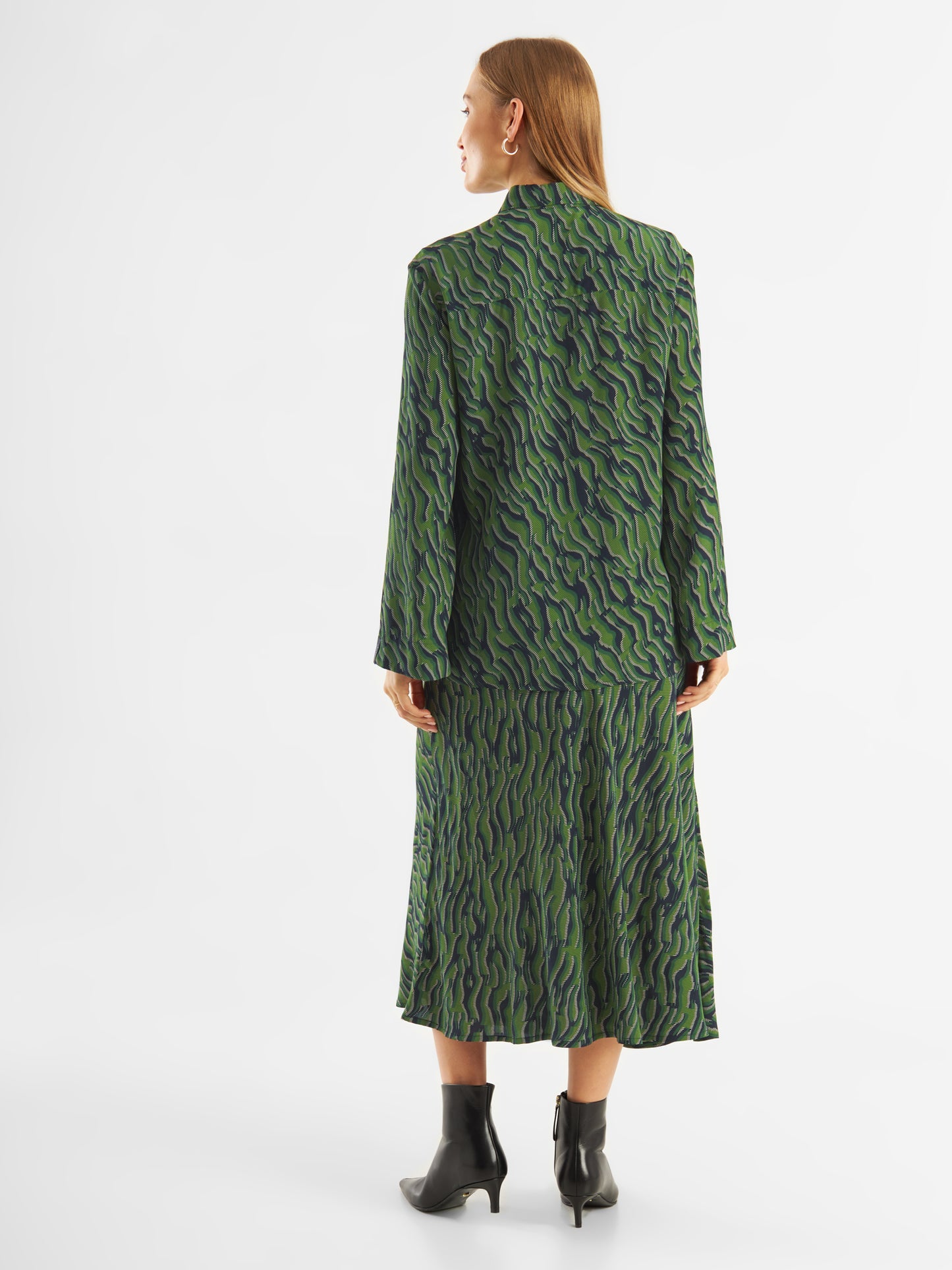 Printed Shirt New Wide Button Oasis